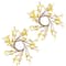 Worth Imports; 4.25" Artificial Spring Flower Forsythia Pillar Candle Rings, 2ct.; Category:Spring Floral Arrangements; Image:2